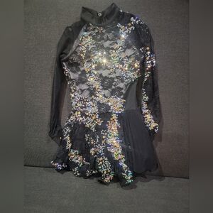 Revolution Black Sequin Lace Dance Costume